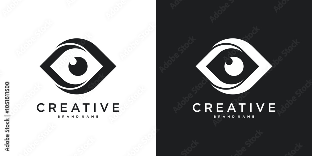 Obraz premium Eye care logo design. Premium Vector