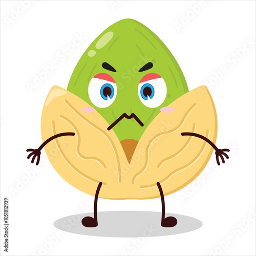 cute irritated expression of mayonnaise character