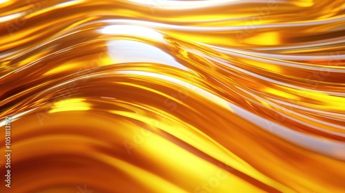 Abstract Golden Waves, Flowing and Shimmering Liquid, Motion Design, 3D Animation, Visual Effects