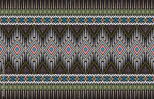 Textile design, wallpaper, and wrapping paper texture with an abstract weathered art deco trellis seamless background tile.
