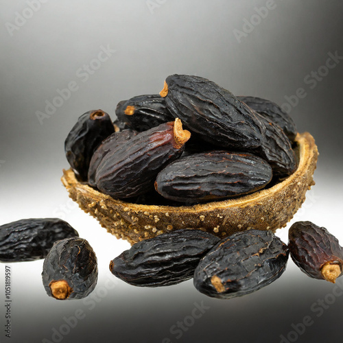 Wallpaper Mural Tonkabohnenn in einer Schüssel auf Studiohintergrund – Natürlich und Aromatisch Torontodigital.ca