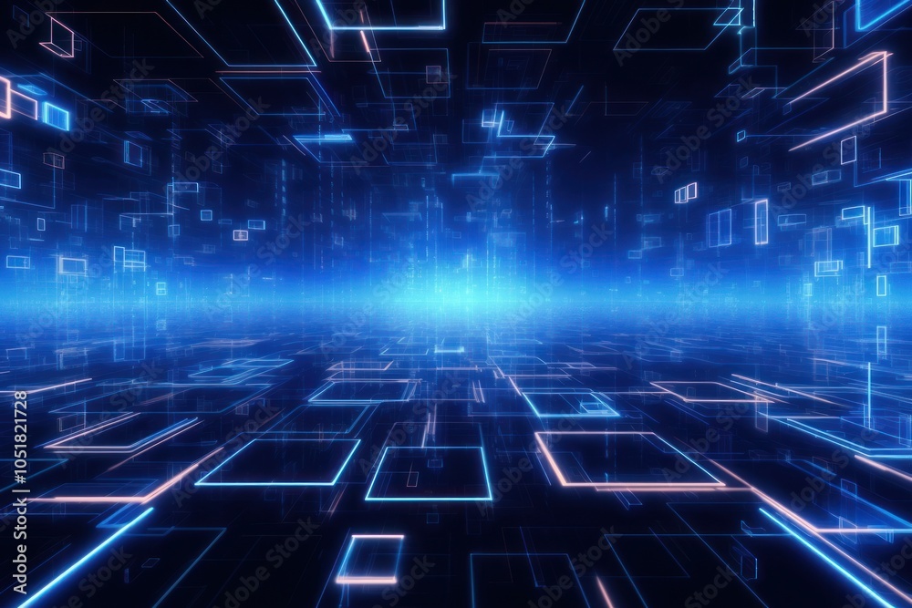 Obraz premium Cyberspace Digital backgrounds light.