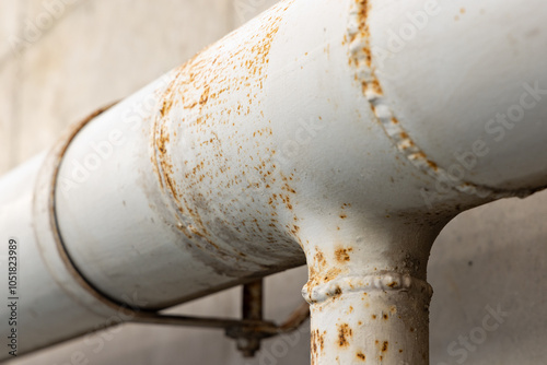 Rust of metals. Corrosion of metal. Rust and corrosion in the weld. Corrosive Rust on old iron, grunge rust texture.