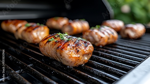 Sizzling grilled chicken on the barbecue a mouthwatering delight for outdoor cooking enthusiasts photo