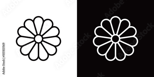 議員バッジのシンプルなラインアイコン