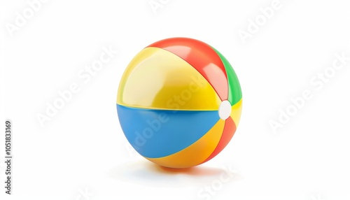 Vibrant Beach Ball Standout on White Background - AR 7:4 Free Download Vibrant Beach Ball Standout on White Background - AR 7:4 - GFXLoad