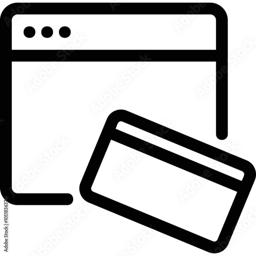 Simple vector icon online payment