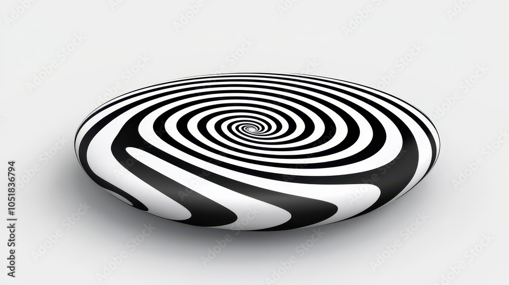 Black and White Spiral Disc Black and White Spiral Disc