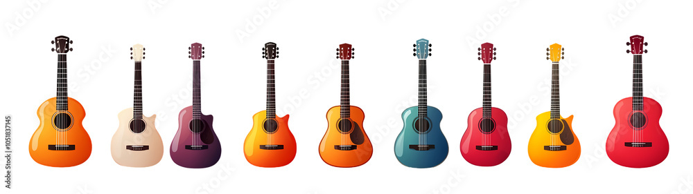 Obraz premium Acoustic guitar isolated