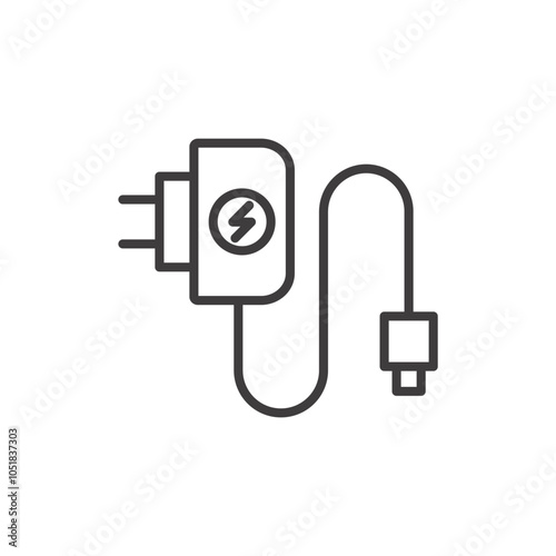 CHARGER stroke icon in black