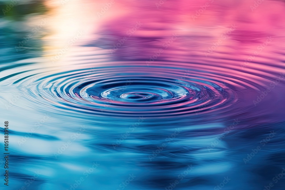 Ripples on a blue surface. This photo is great for showcasing the beauty of nature and the calming effects of water. Ripples on a blue surface. This photo is great for showcasing the beauty of nature and the calming effects of water.