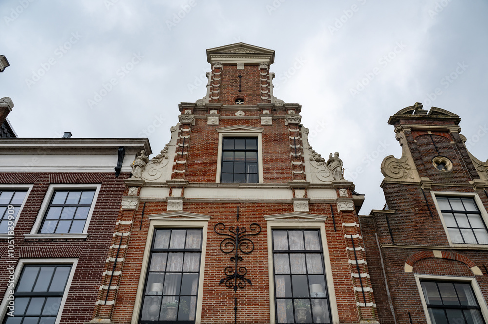 Fototapeta premium House facades in the old town of Alkmaar in the Netherlands