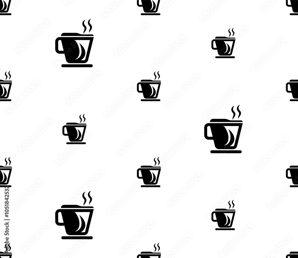 Tea Coffee Cup Seamless Pattern Y_2309001 Tea Coffee Cup Seamless Pattern Y_2309001