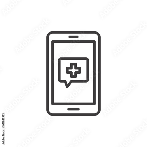 MOBILE HEALTHCARE stroke icon in black