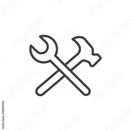 TOOLS stroke icon in black photo