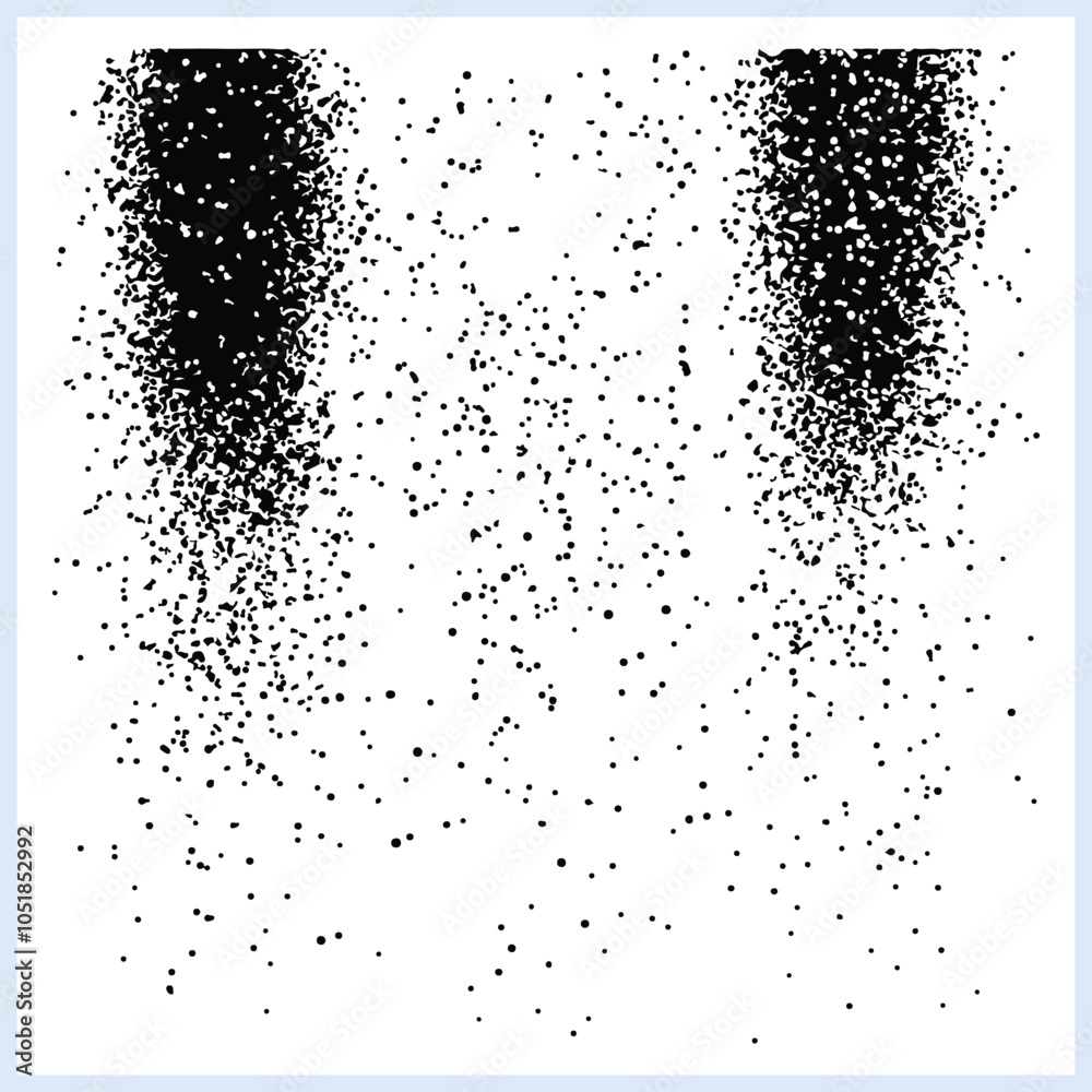 Fototapeta premium Grunge Effect, Black Glitter Texture Effect Vector, Abstract, illustration. Dots Pattern Grunge Artwork Doodles On a White Background