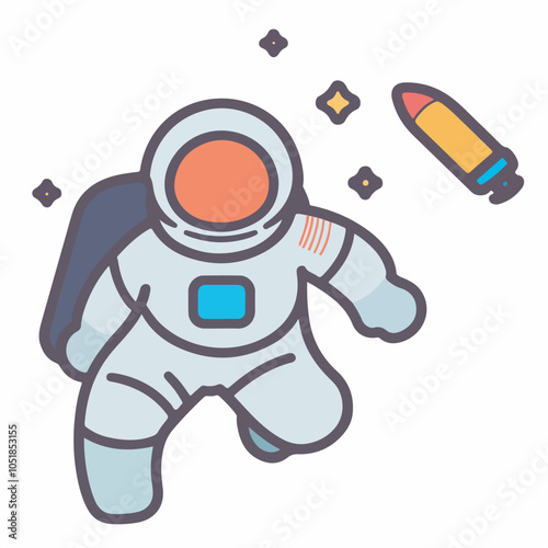 Art and Illustration of astronaut perfect for design