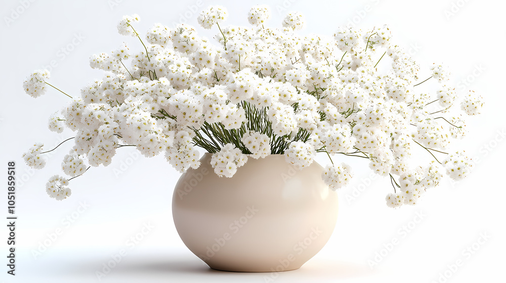 Fototapeta premium A delicate wedding bouquet of Gypsophila, or