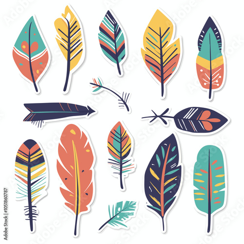 Boho Feather & Arrow Die Cut Vinyl Set, Bohemian Decor, Cricut Design
