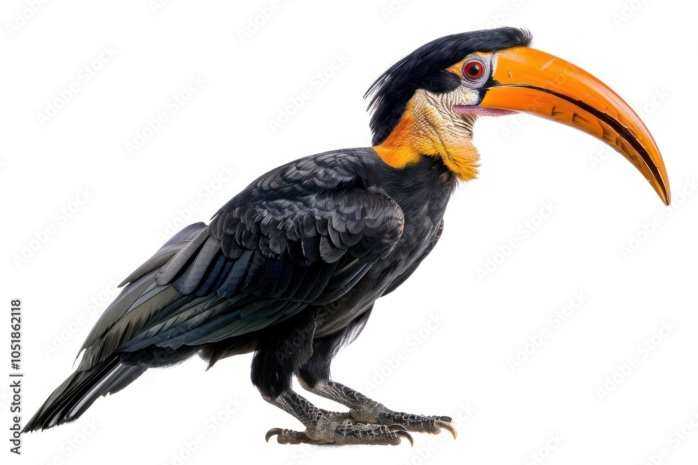 Obraz premium Colorful hornbill bird profile view