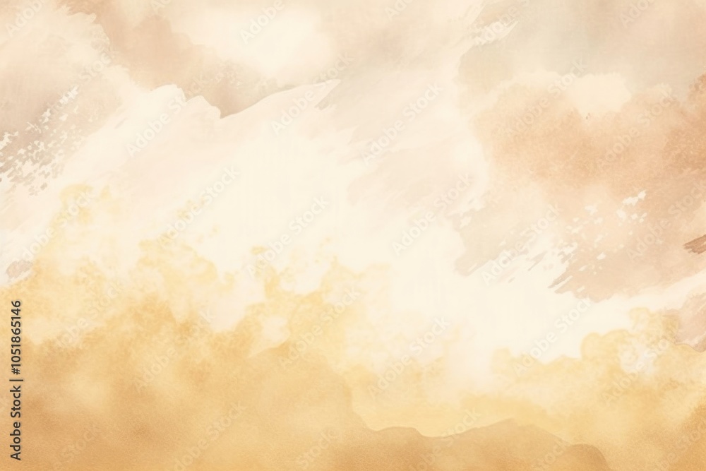 Obraz premium Cloud watercolor gold background glitter beige.