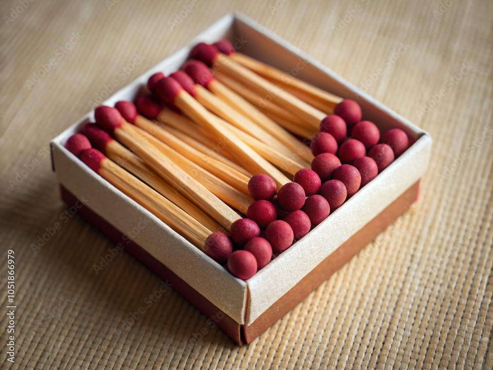 Close-Up of Matches in a Box - Minimalist Photography Showcasing Simple Elegance and Everyday Objects Close-Up of Matches in a Box - Minimalist Photography Showcasing Simple Elegance and Everyday Objects