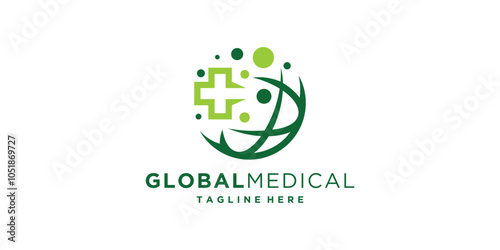 global medical logo design, health, care, logo design vector, symbol, icon, idea, creative.