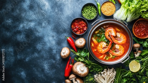 Wallpaper Mural Vibrant Seafood Dish with Fresh Ingredients and Colors Torontodigital.ca