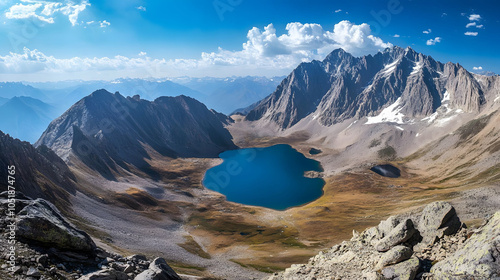 Crystal-clear stream cascades through a lush, mountainous forest, painting a serene landscape