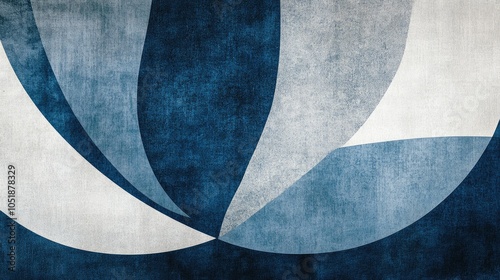 Abstract Blue and Gray Background with Intersecting Shapes