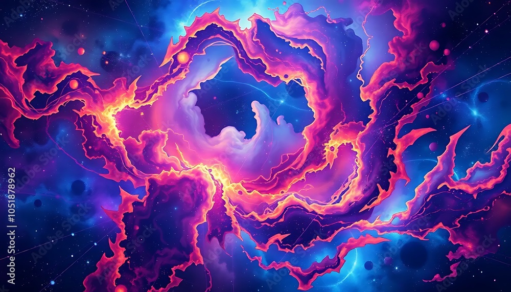 Obraz premium visualization of nebula