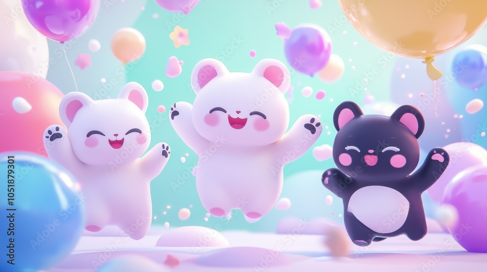 Fototapeta premium Charming Animal and Virtual Influencer Campaigns: Engaging Consumers in the Metaverse