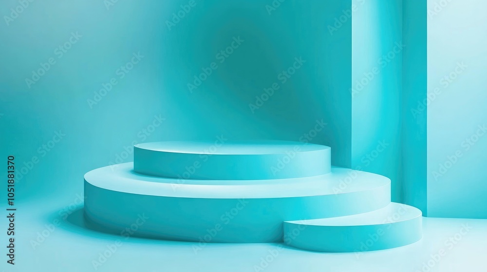 Bright Cyan Blue Background with Smooth Lighting Bright Cyan Blue Background with Smooth Lighting