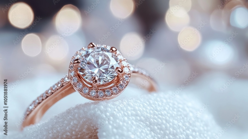 Fototapeta premium Sparkling Diamond Engagement Ring