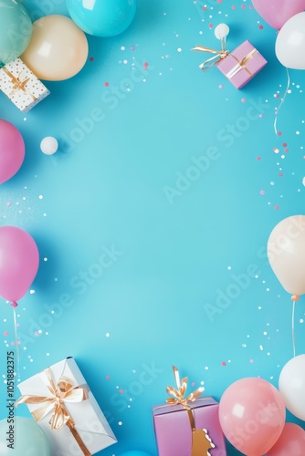 Celebratory Colorfuul Balloons Layout photo