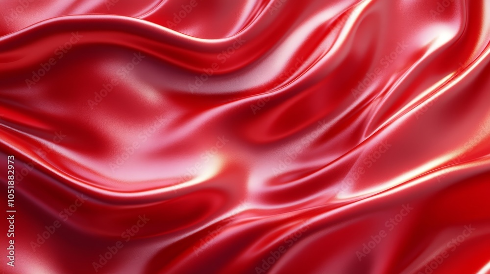 Fototapeta premium A red fabric with a wave pattern