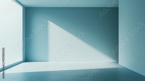 Wallpaper Mural Minimal Blue Matte Surface with Gradient Light Effect Torontodigital.ca