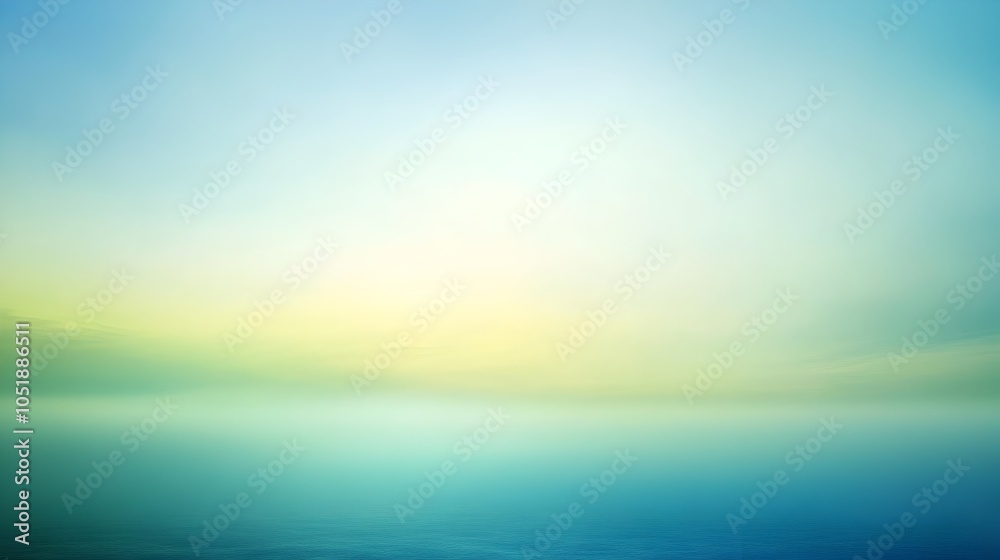 Fototapeta premium Smooth Gradient Blue and Green Calming Background with Ample Copy Space