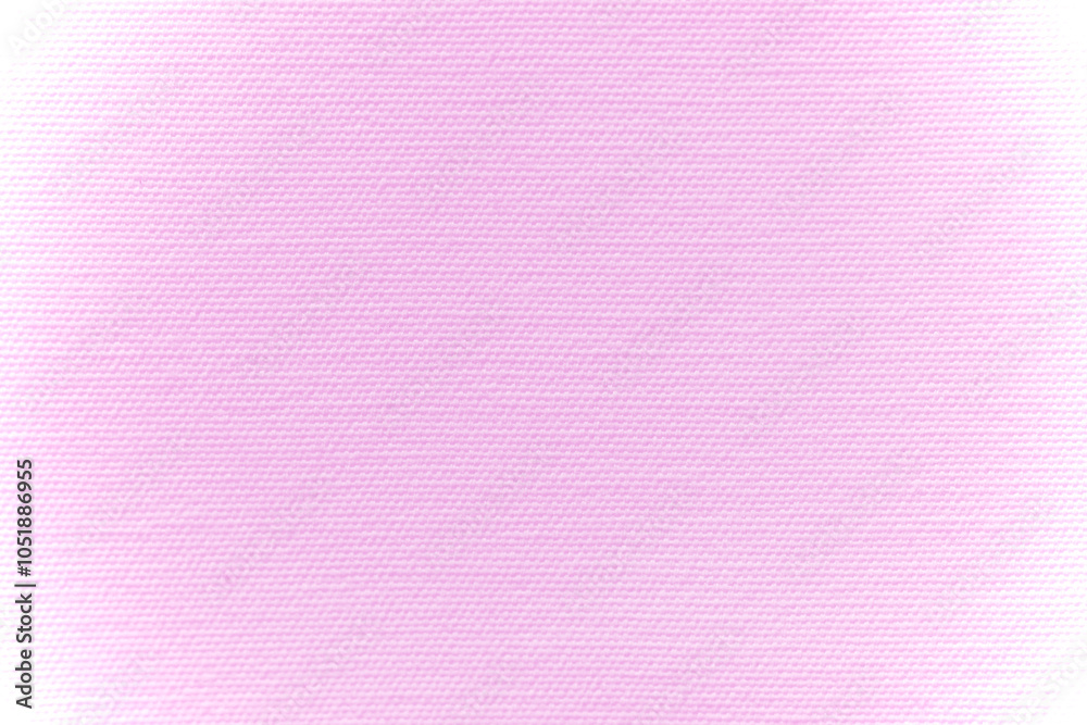 Fototapeta premium Canvas fabric texture background in pink white color with copy space for design. Two tone background of fabric texture background in pink white colors.