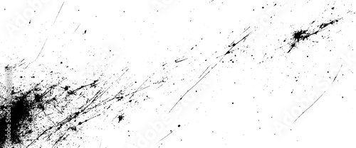 Vector brushed black paint overlay messy.