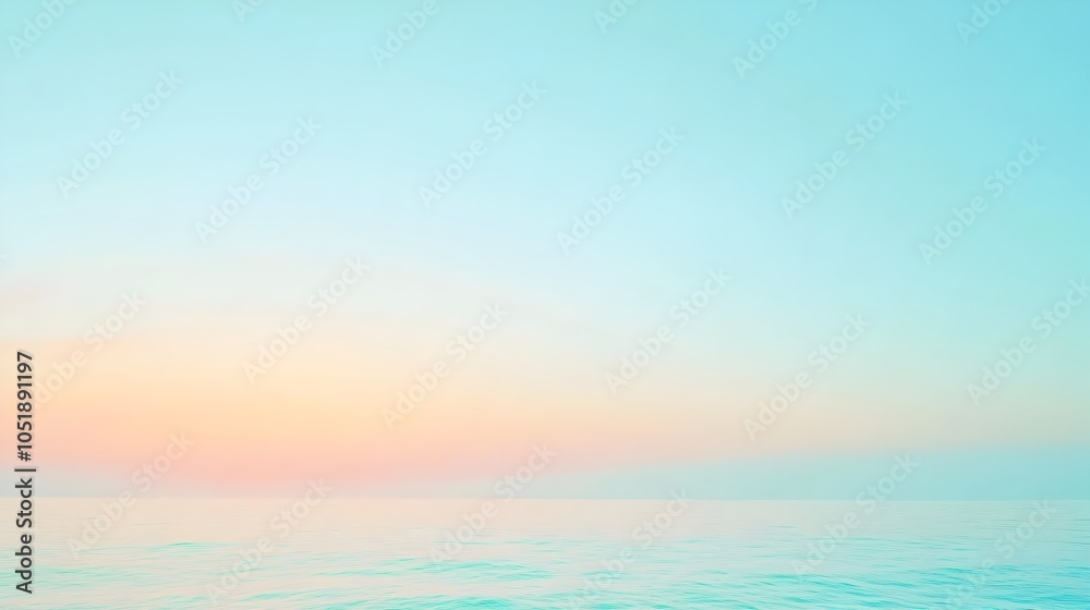 Fototapeta premium Smooth Pastel Gradient Background in Light Green and Blue Tones