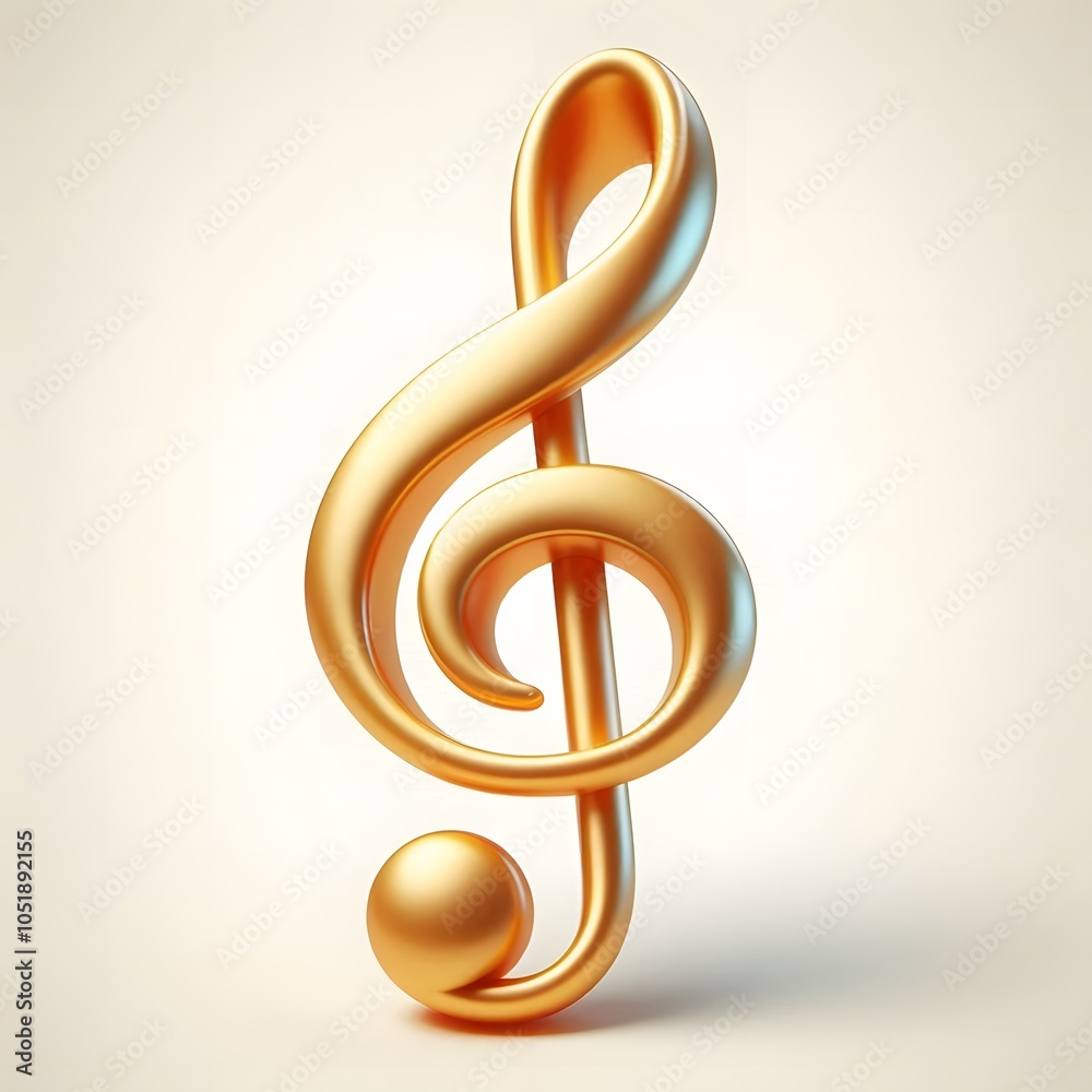 Obraz premium 3d musical note
