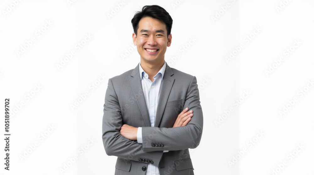 Confident Asian Business Professional in Formal Attire, Isolated on White Background - Perfect for Corporate and Leadership Stock Image Confident Asian Business Professional in Formal Attire, Isolated on White Background - Perfect for Corporate and Leadership Stock Image