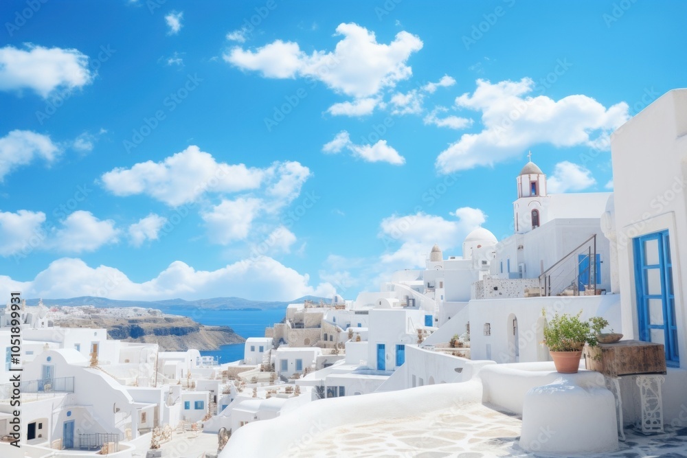 Naklejka premium Sky architecture tranquility landscape.