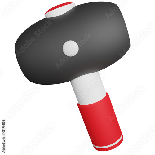 Obraz na płótnie Sledgehammer Illustration – Modern Heavy Duty Hammer Tool 3D Design Isolated