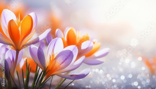 Saffron flower background