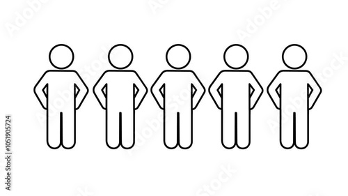 people. changing society. amount of people. 4K video illustration.