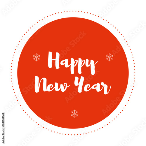 New Year's card with snowflakes. 2025 New Year. Year of the snake. Merry Christmas and Happy New Year. Red and white vector illustration.