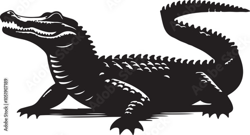 Canvas Print Vector of crocodile design on white background