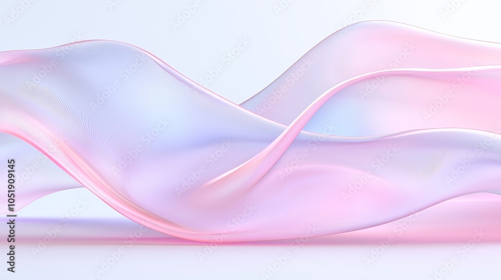 Ethereal waves a soft and colorful journey through flowing shapes and textures in a dreamlike space